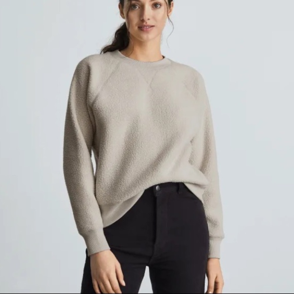Everlane ReNew Fleece Raglan Sweatshirt, Size XL